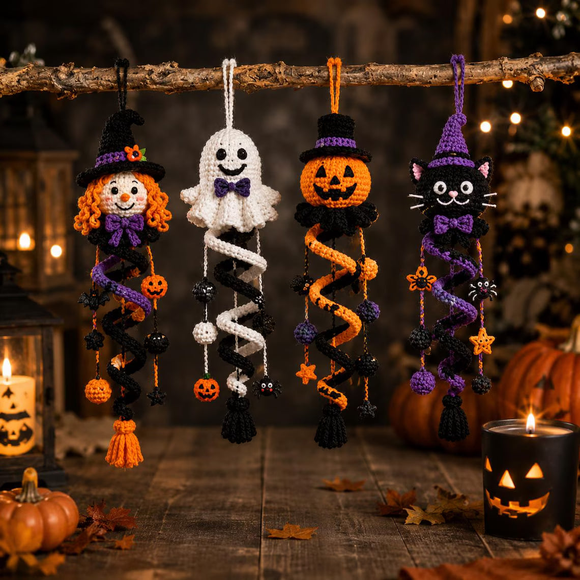 Halloween Crochet Spiral Pattern Bundle – 4 Designs