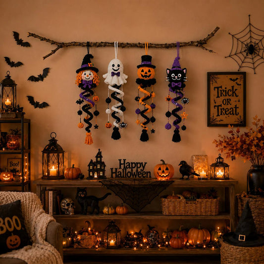 Halloween Crochet Spiral Pattern Bundle – 4 Designs