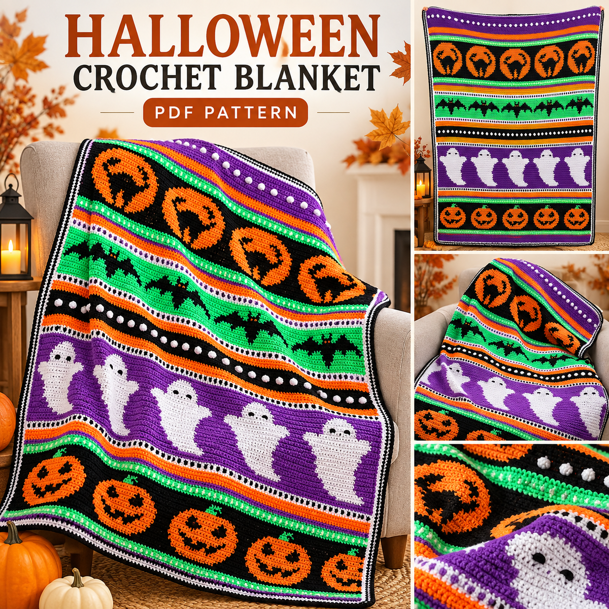 Halloween Dreams Crochet Blanket Pattern - Easy Crochet
