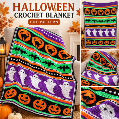 Halloween Dreams Crochet Blanket Pattern - Easy Crochet