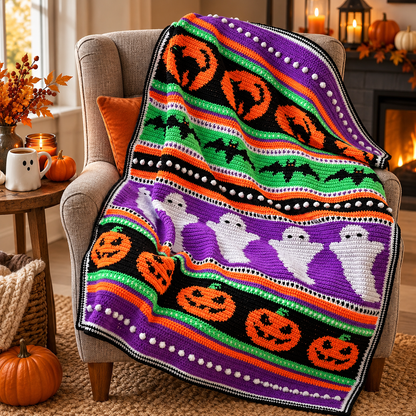 Halloween Dreams Crochet Blanket Pattern - Easy Crochet