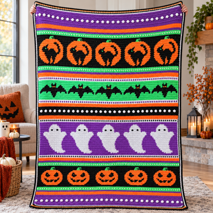 Halloween Dreams Crochet Blanket Pattern - Easy Crochet