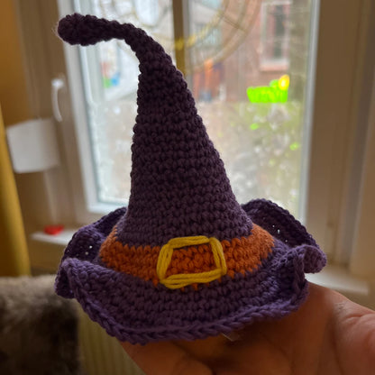 Mini witch hat pattern Crochet with hat Halloween