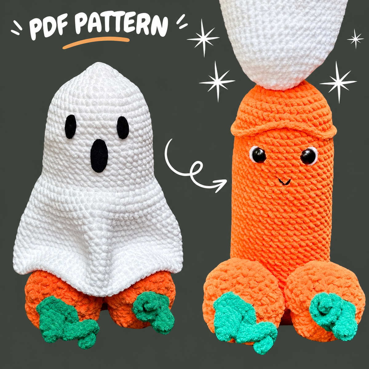 Surprise Halloweenie Ghost Crochet Pattern