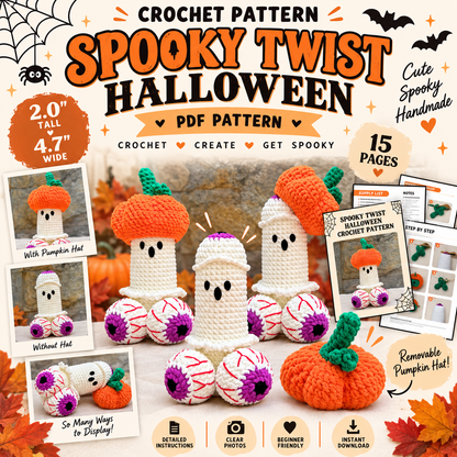 Cheeky Halloween Ghost Crochet Pattern